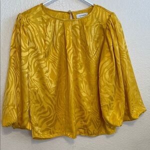 Elegant Gold Zebra Print Blouse